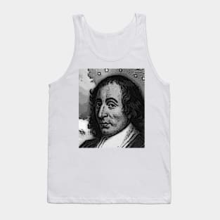 Blaise Pascal Black And White Portrait | Blaise Pascal Artwork Tank Top